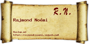 Rajmond Noémi névjegykártya